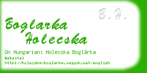 boglarka holecska business card